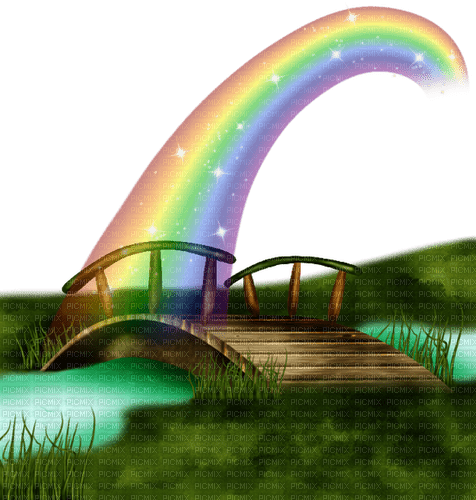 rainbow bridge background - png ฟรี