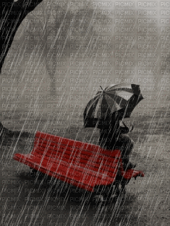 woman in rain bp - Gratis geanimeerde GIF