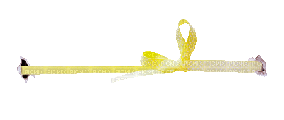 bow ribbon yellow gif (created with gimp) - Zdarma animovaný GIF