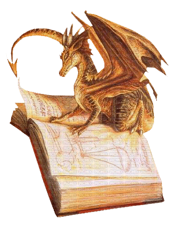 dolceluna gothic dragon book deco - Free PNG