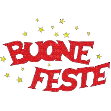 Buone Feste con stelline - Free PNG
