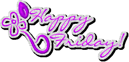 Tekst. Gif. Happy Friday. Leila - Free animated GIF