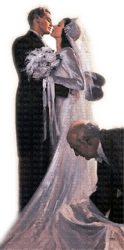Rena Wedding Paar Hochzeit Vintage - 無料png