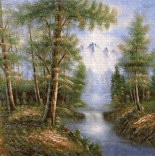 loly33 paysage foret - 免费动画 GIF