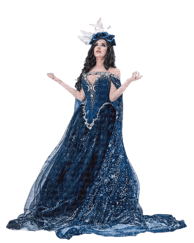 kikkapink winter fairy blue woman - безплатен png