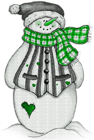 soave deco winter christmas snowman black white - 免费PNG