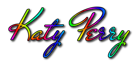 Katy Perry.Text.Rainbow - PNG gratuit