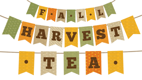 Kaz_Creations Banner-Fall-Harvest-Tea - ilmainen png