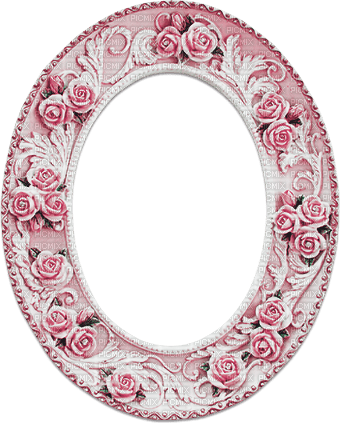 soave frame vintage oval  deco pink - Free PNG