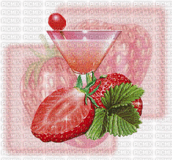 Background Strawberry - GIF animé gratuit