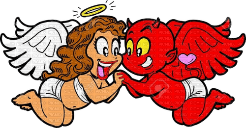 angel and demon - Free PNG