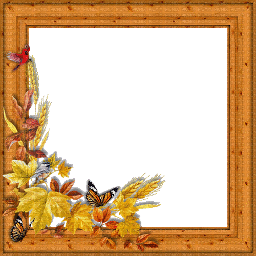 jesienna ramka - Darmowy animowany GIF