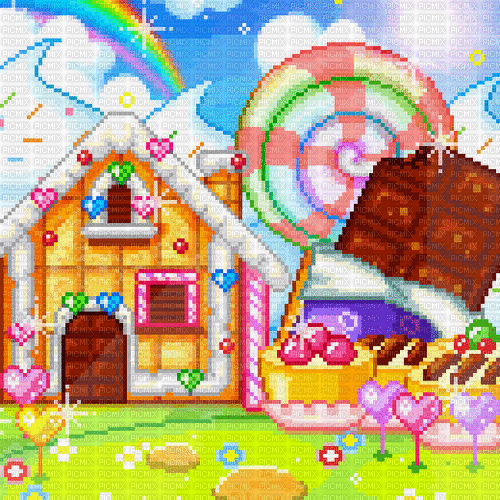 candy house - GIF animé gratuit