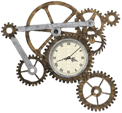 steampunk clock bp - nemokama png