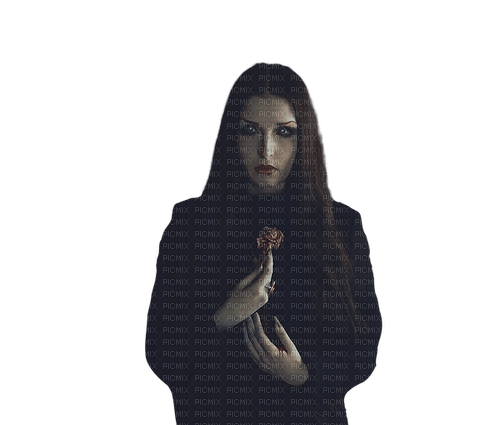 dolceluna gothic woman rose - PNG gratuit