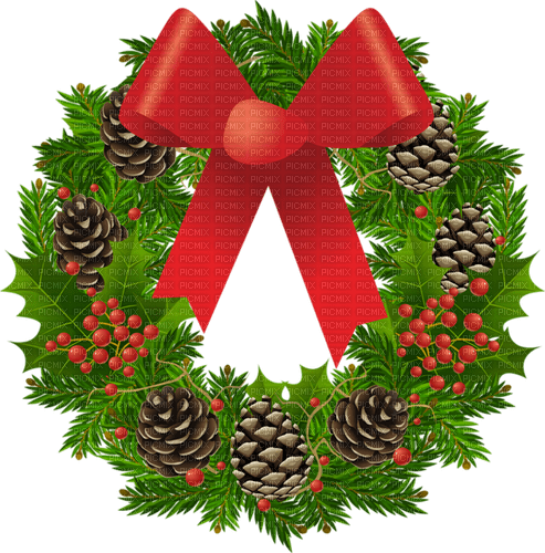 x mas wreath - png gratuito