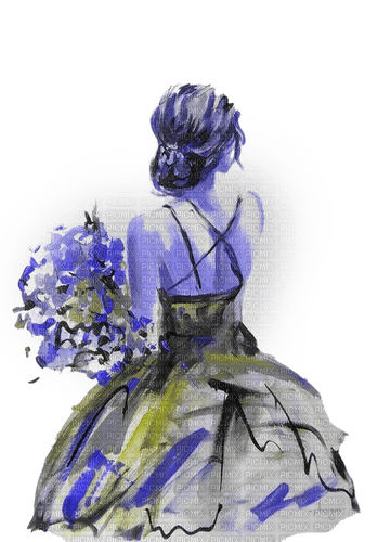 dolceluna spring summer painting woman art - 免费PNG