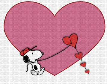 Amor Snoopy - GIF animasi gratis