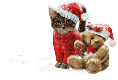 cat chat katze animal animals   christmas noel xmas weihnachten Navidad рождество natal  tube teddy - 免费PNG