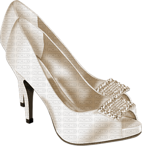 soave deco bride wedding shoe sepia - gratis png