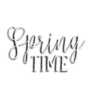 kikkapink spring time text transparent white - png ฟรี