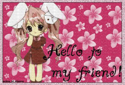 hello to my friend - GIF animé gratuit