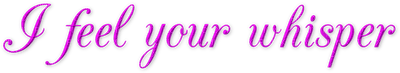 Kaz_Creations Text I Feel Your Whisper - PNG gratuit