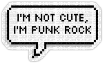 ..:::Text-I'm not cute, i'm punk rock:::.. - δωρεάν png