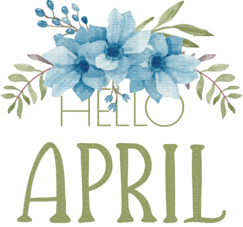 Hello April.Text.Deco.Victoriabea - darmowe png