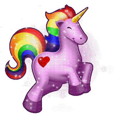 unicorn einhorn licorne fantasy glitter gif  anime animated animation      tube pink - GIF เคลื่อนไหวฟรี