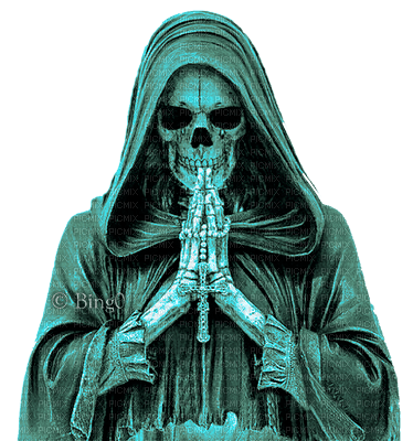 Y.A.M._Gothic skeleton  blue - безплатен png