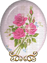 pink rose in glass - Gratis geanimeerde GIF