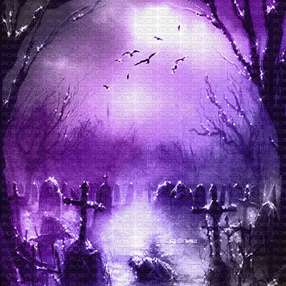 soave background animated gothic cemetery purple - GIF เคลื่อนไหวฟรี