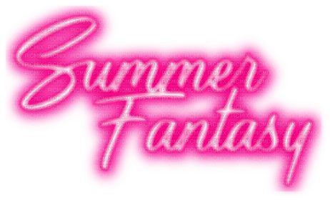 Summer Fantasy.Text.Pink - By KittyKatLuv65 - Free PNG