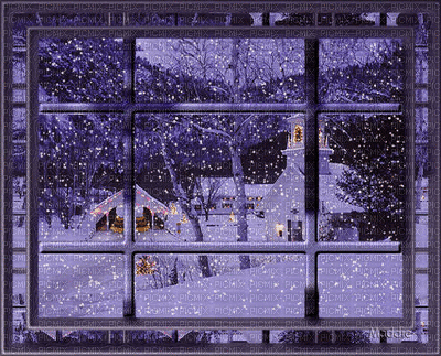 Fenêtre.Window.Hiver.Winter.Victoriabea - GIF animasi gratis