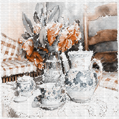 dolceluna vintage flowers background animated - Δωρεάν κινούμενο GIF