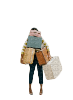 woman travel suitcase bp - безплатен png
