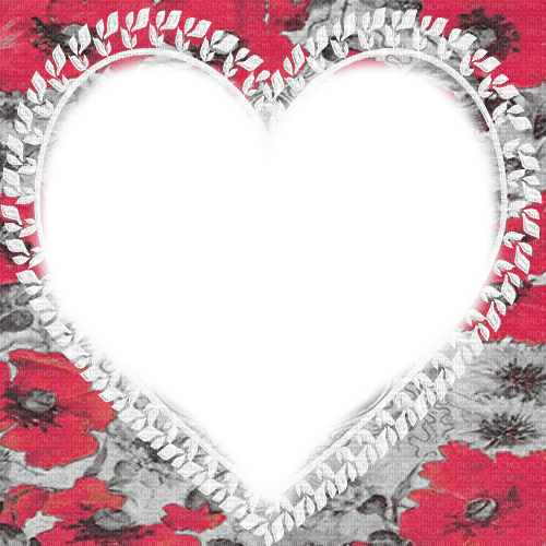 kikkapink valentine heart frame red - 無料png