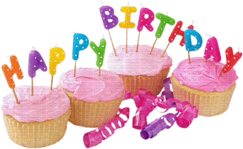 kikkapink deco scrap birthday happy cake - darmowe png
