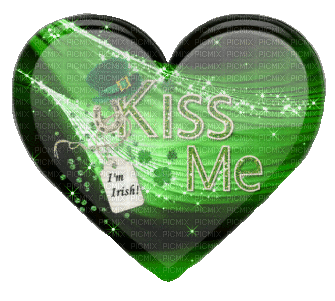 Kiss Me I'm Irish Heart - By KittyKatLuv65 - Ücretsiz animasyonlu GIF