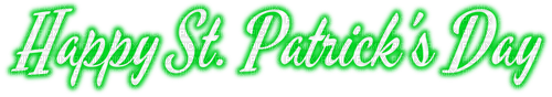 Happy St. Patrick's Day Text - kostenlos png