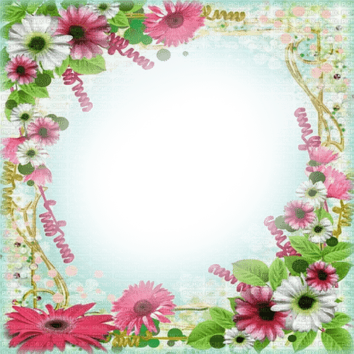 flower frame - nemokama png