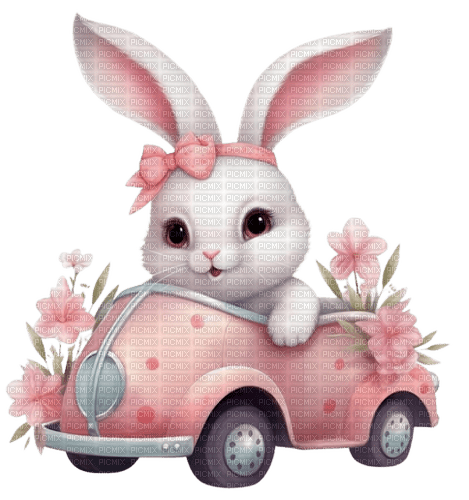 loly33 lapin fleur - 無料png