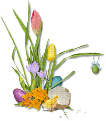 Kaz_Creations Deco Flowers Easter - 無料png