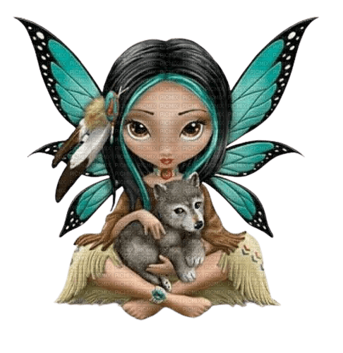 girl,femme,women,fairy, feathers,wolf - фрее пнг