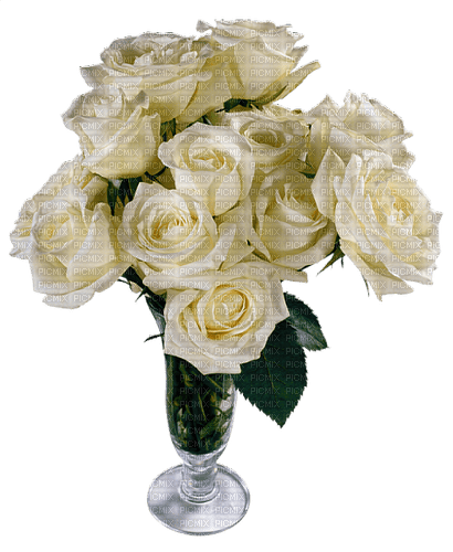 vase with a bouquet white roses sunshine3 - PNG gratuit