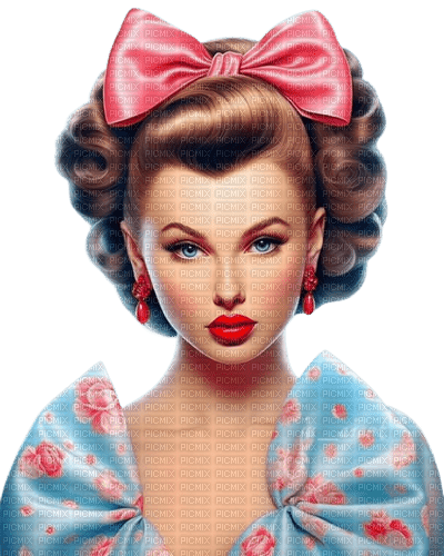 loly33 femme retro - Free PNG