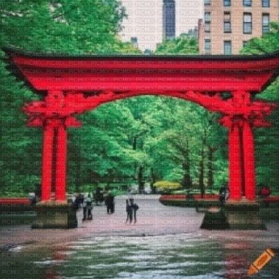 Japanese Arch in Central Park - Free PNG