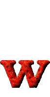 Kaz_Creations Alphabets Red  Letter W - Darmowy animowany GIF