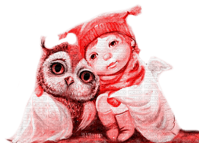 Y.A.M._Winter angel owl - png gratis
